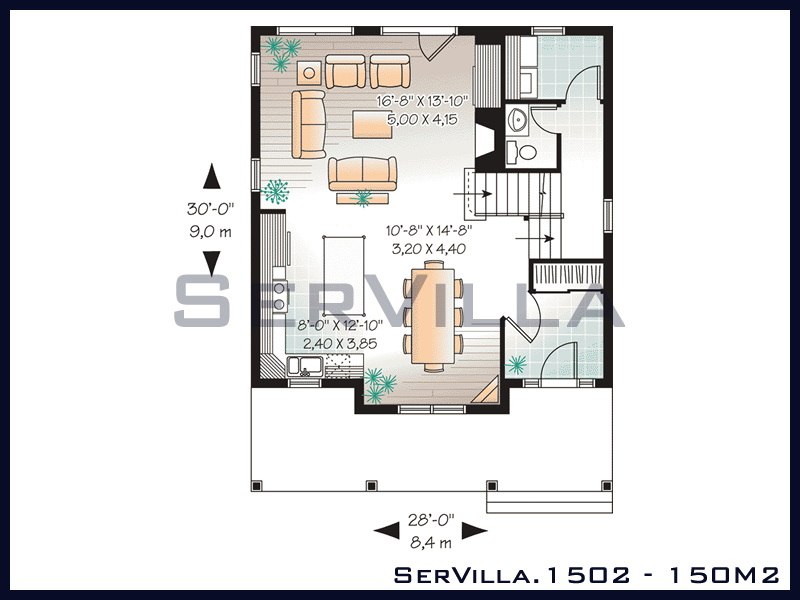 150 m2 Çelik Villa Modeli2 SerVilla Çelik Ev Çelik Villa